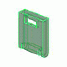 Part 4346 Trans-Green Container, Box 2 x 2 x 2 Door with Slot 